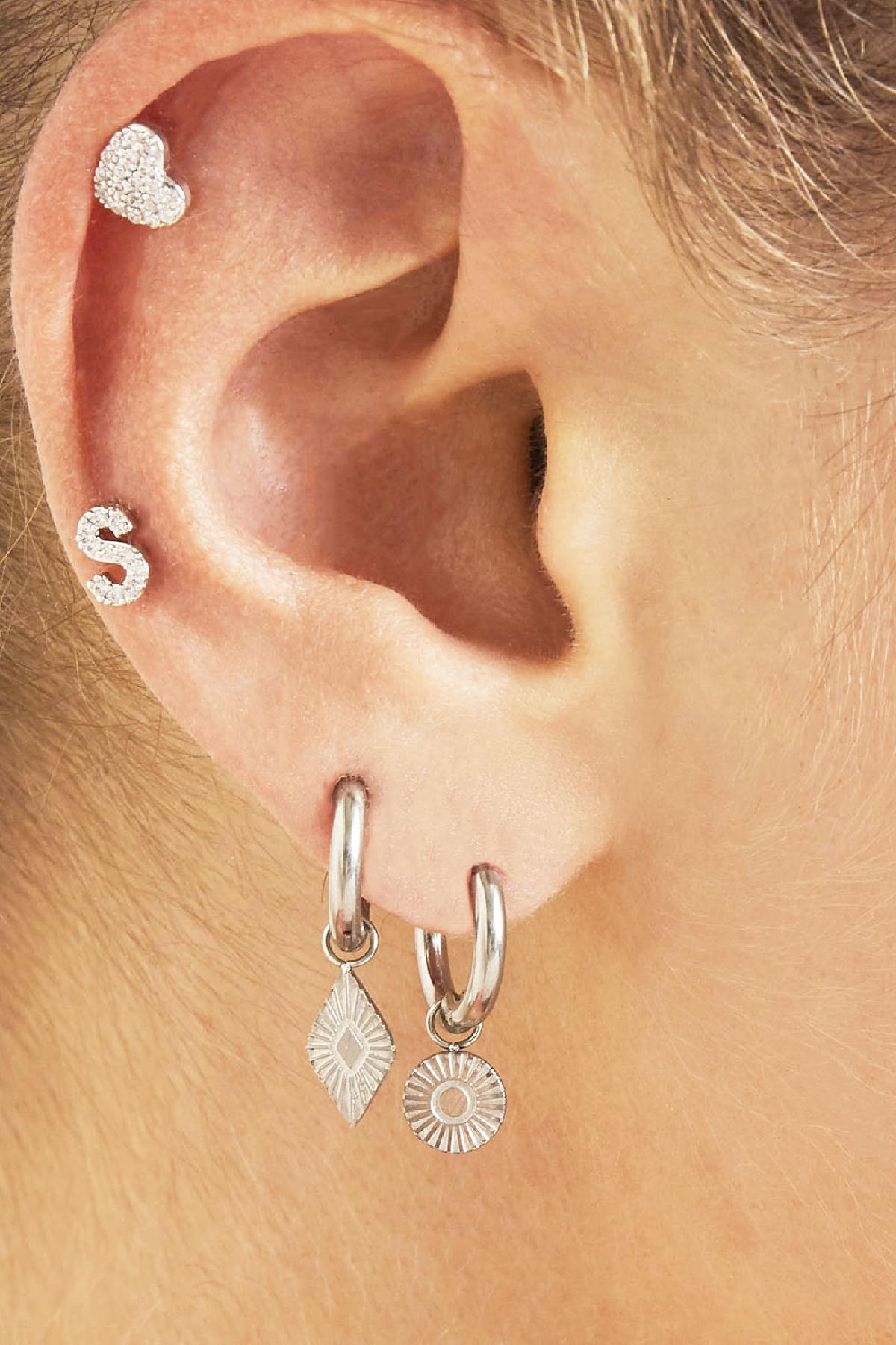 Oorbellen Diamond Goud kleur Stainless Steel