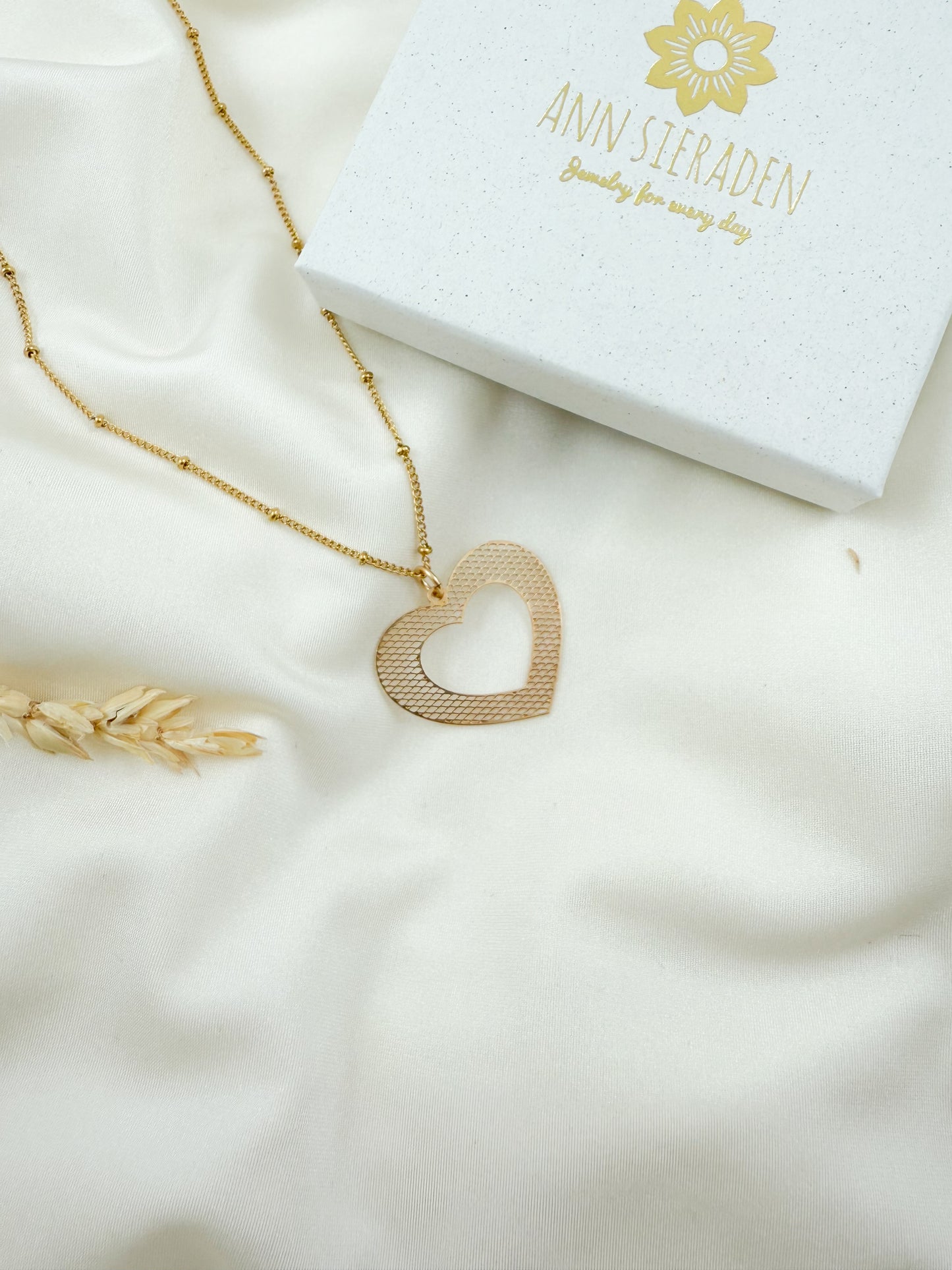 Ketting gold heart