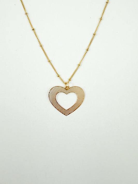 Ketting gold heart