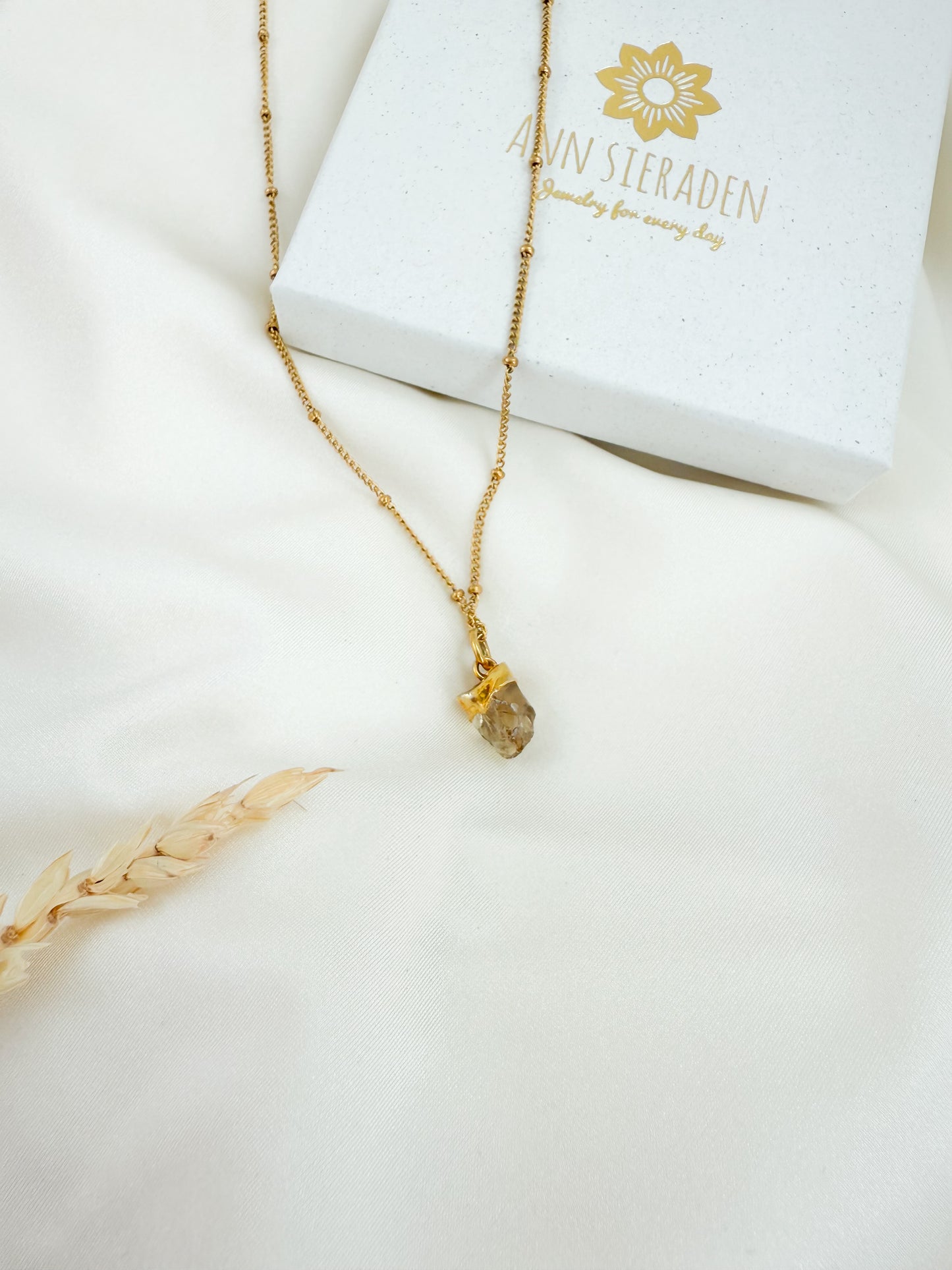 Ketting geboortesteen November - ruw