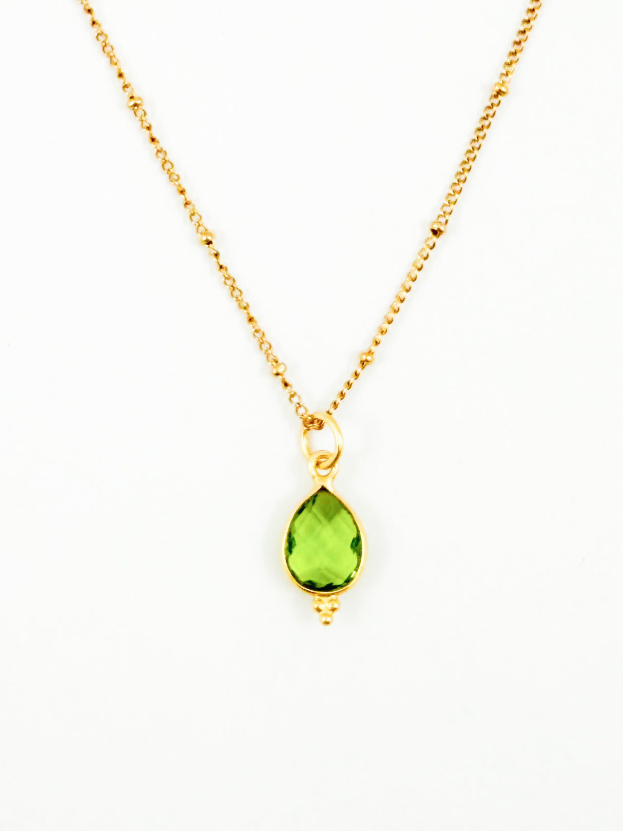 Ketting geboortesteen augustus - goud