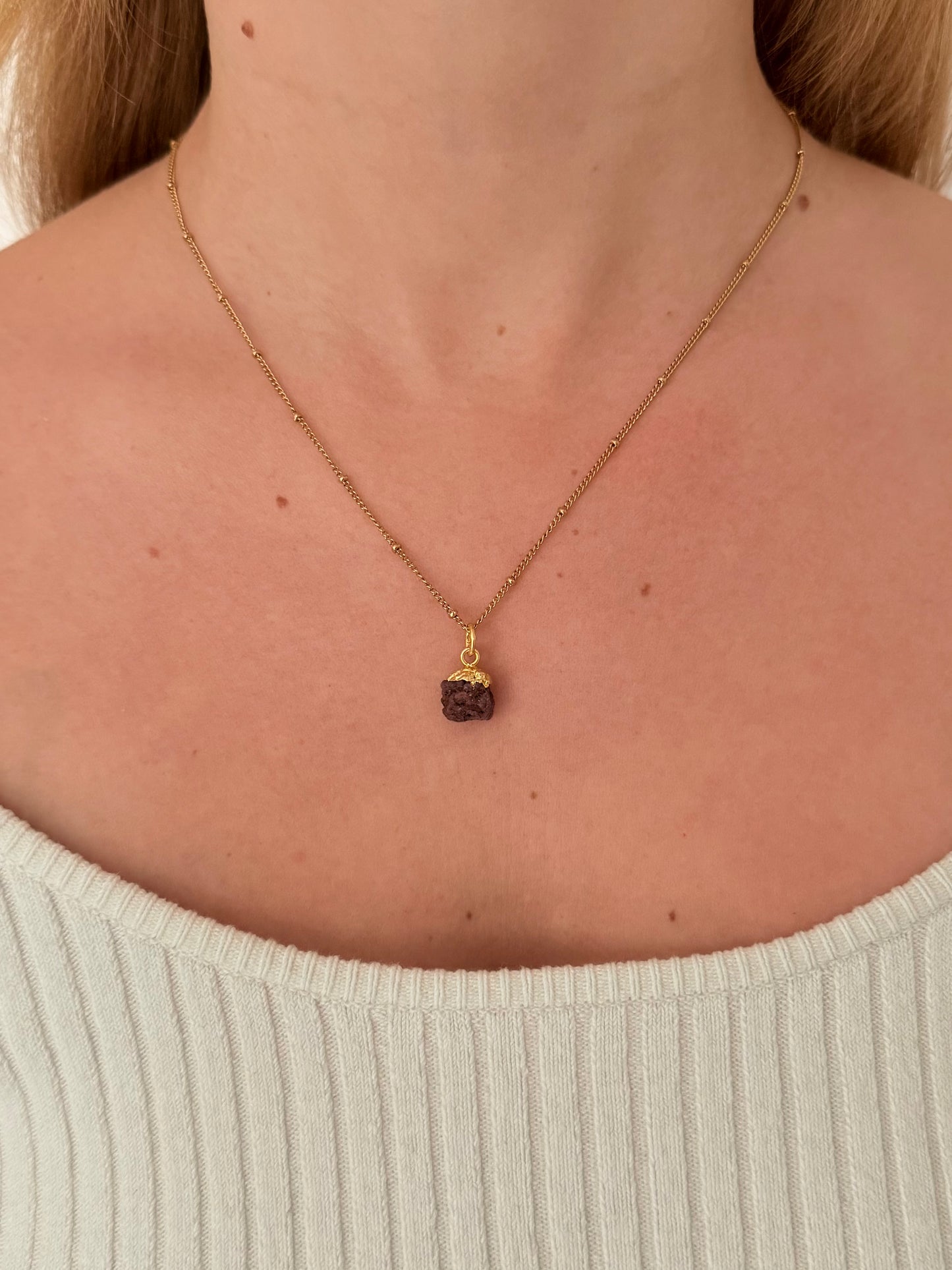 Ketting geboortesteen juli ruw