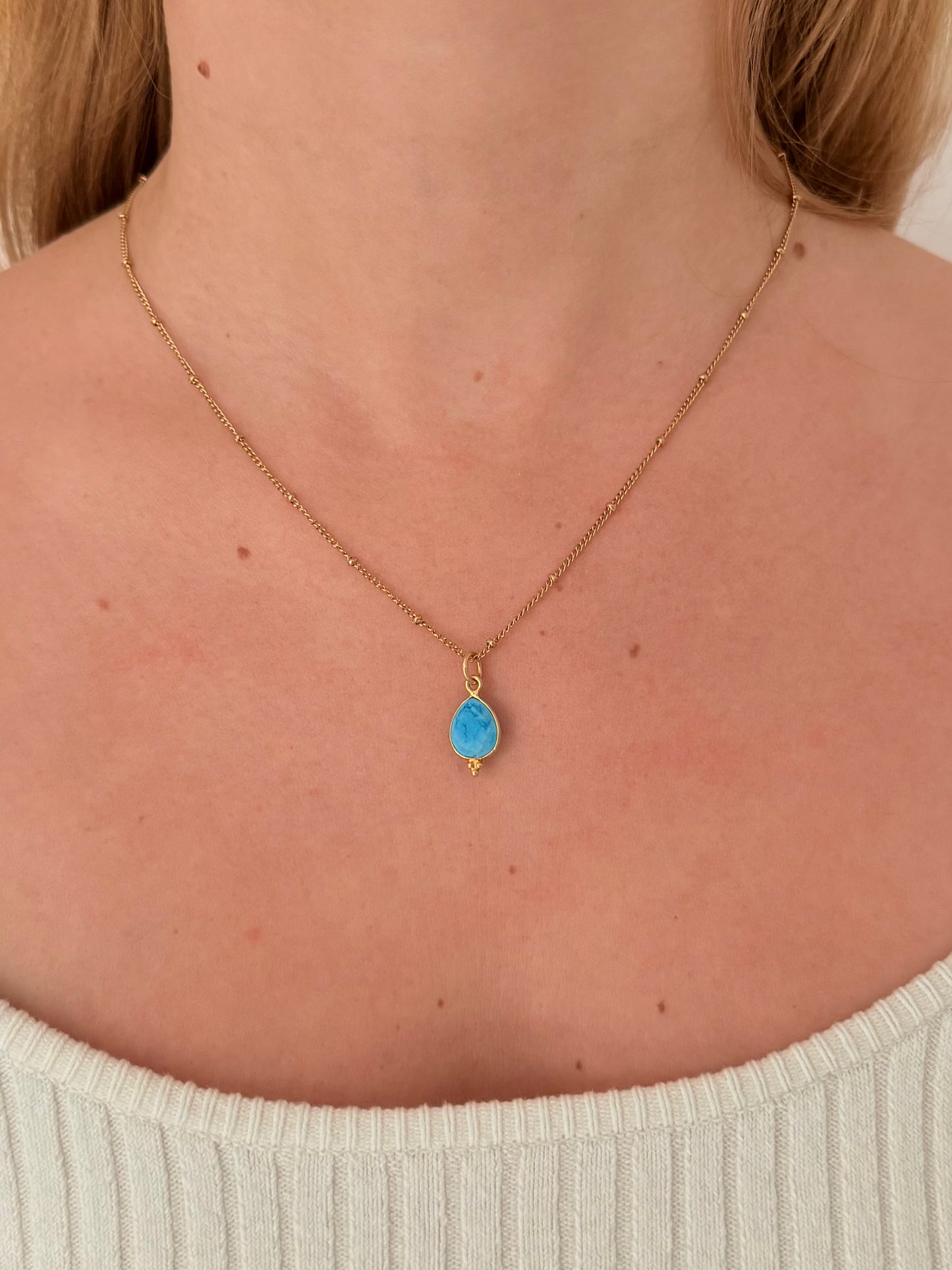 Ketting geboortesteen december-goud