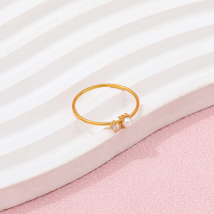 Ring - zirkonia wit