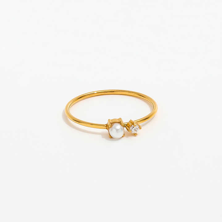 Ring - zirkonia wit