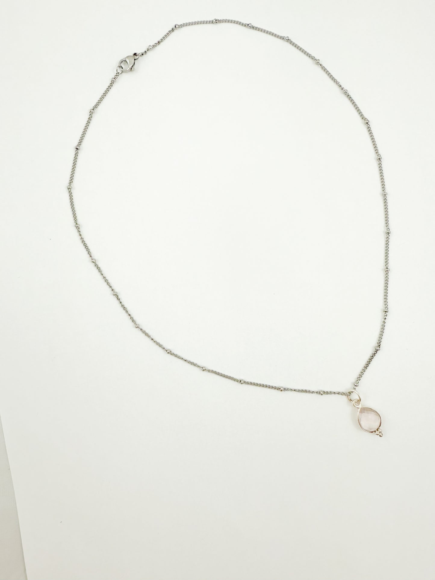 Ketting geboortesteen oktober - zilver