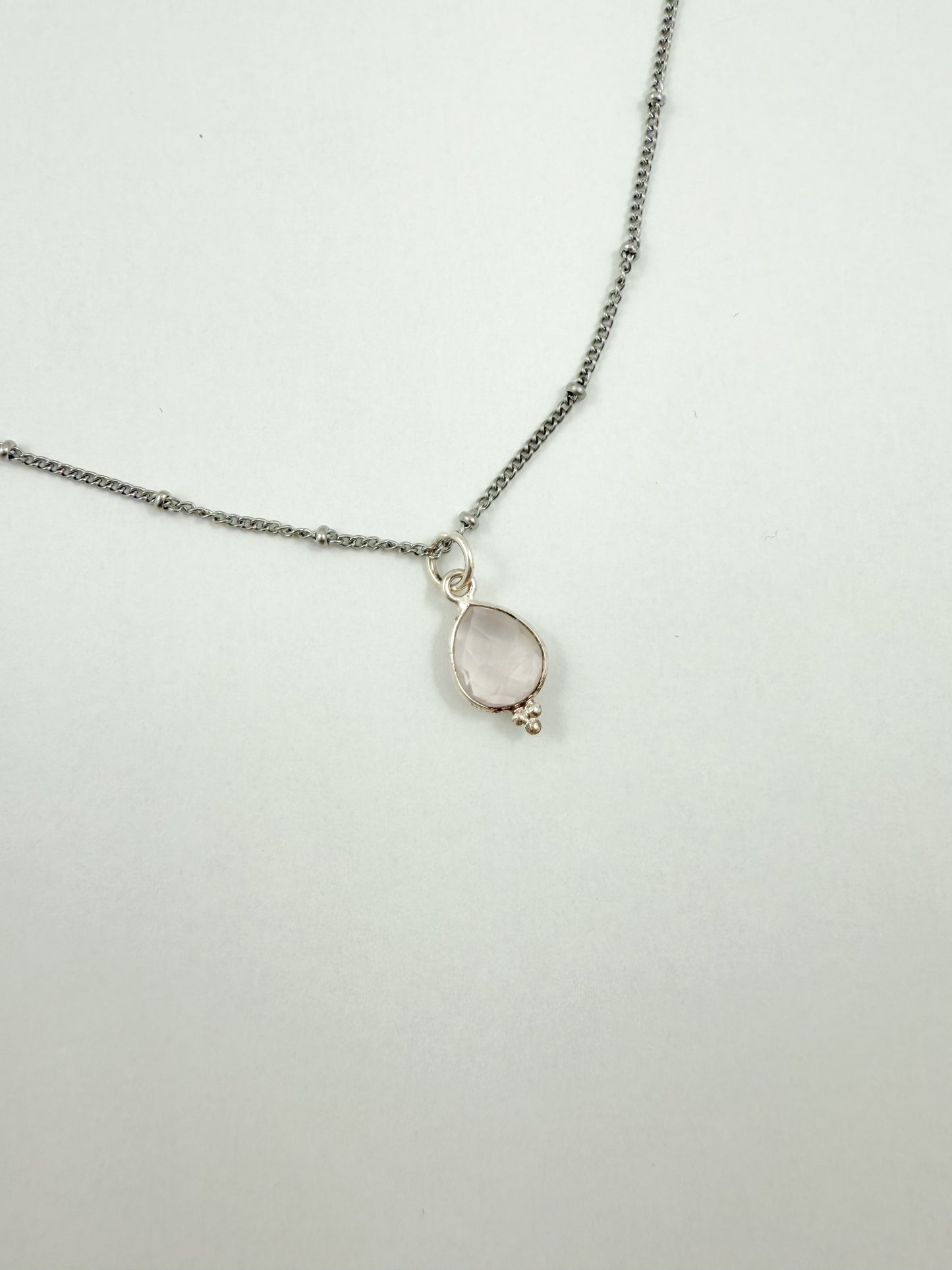 Ketting geboortesteen oktober - zilver
