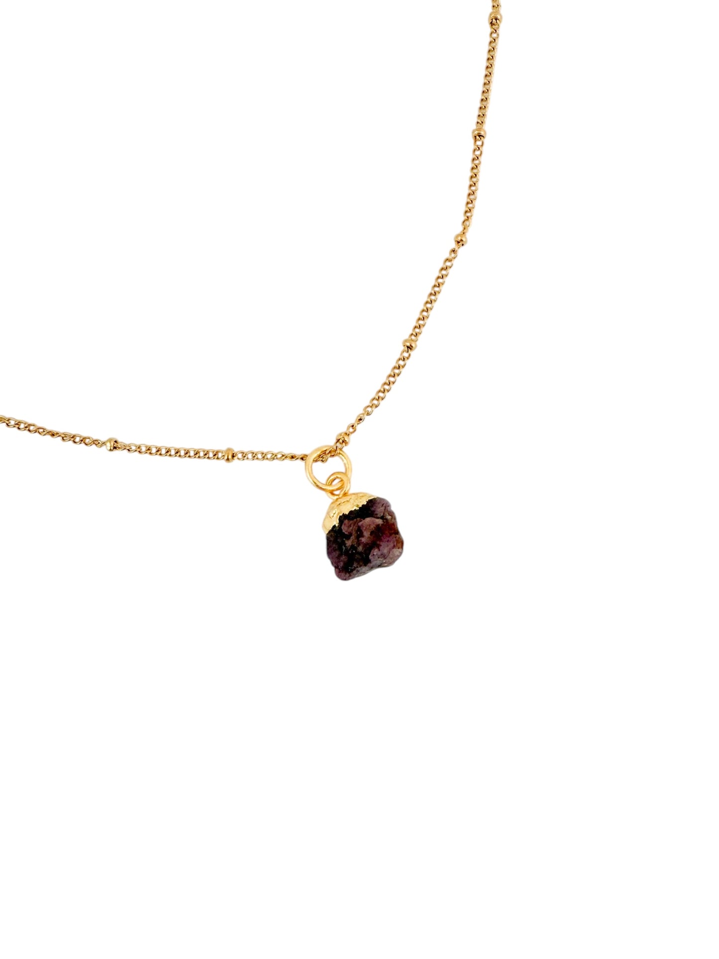Ketting geboortesteen juli ruw