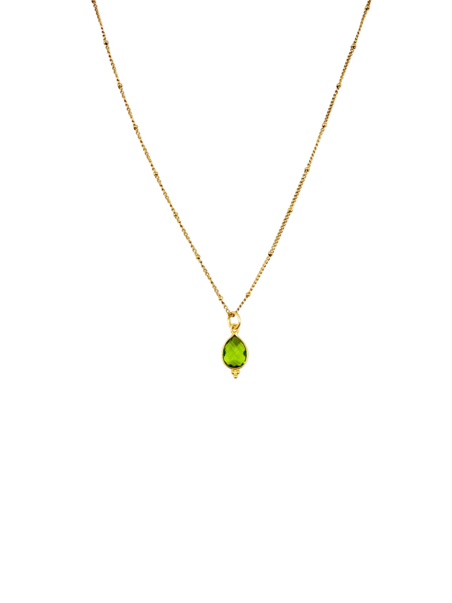 Ketting geboortesteen augustus - goud