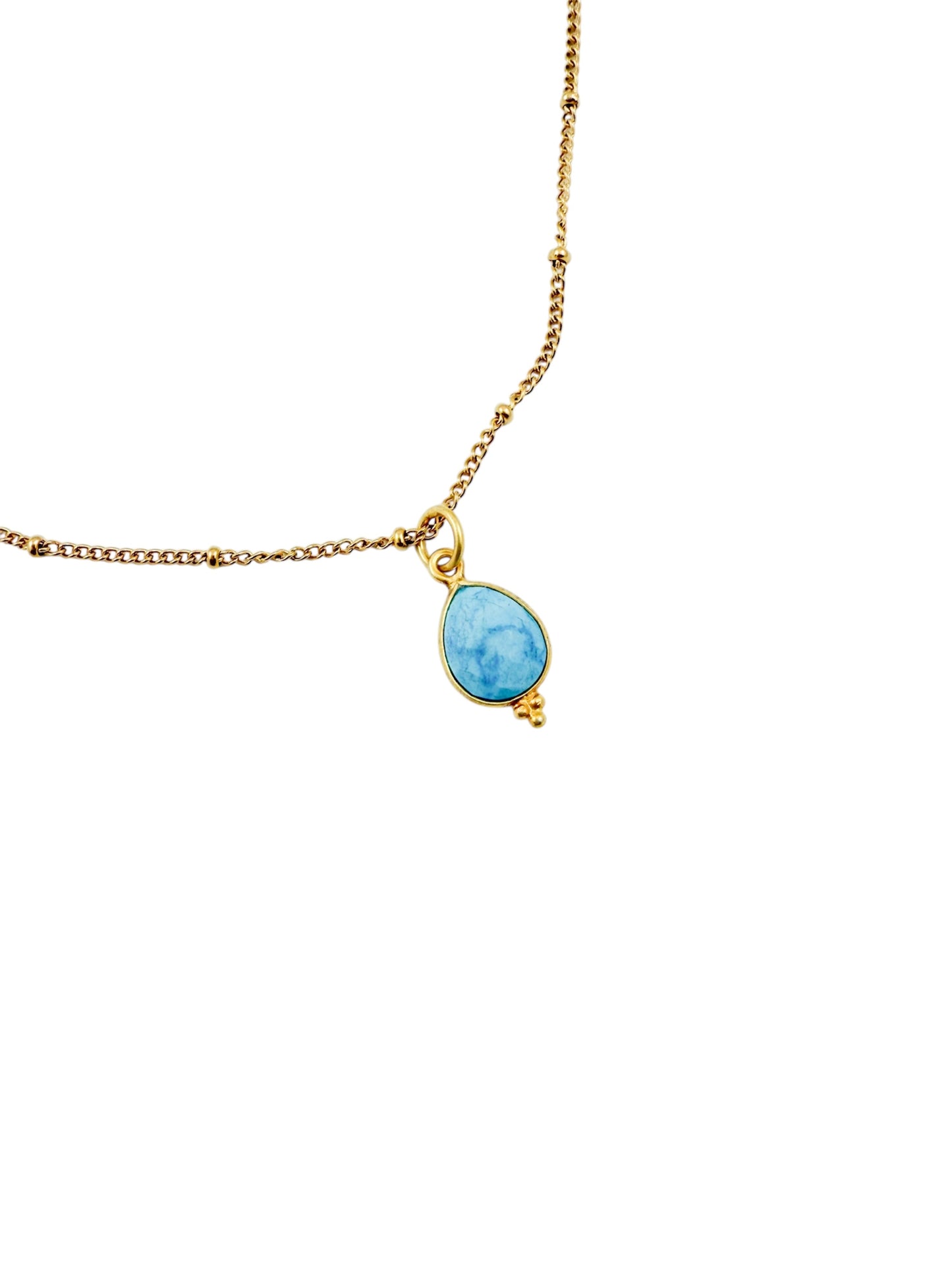 Ketting geboortesteen december-goud