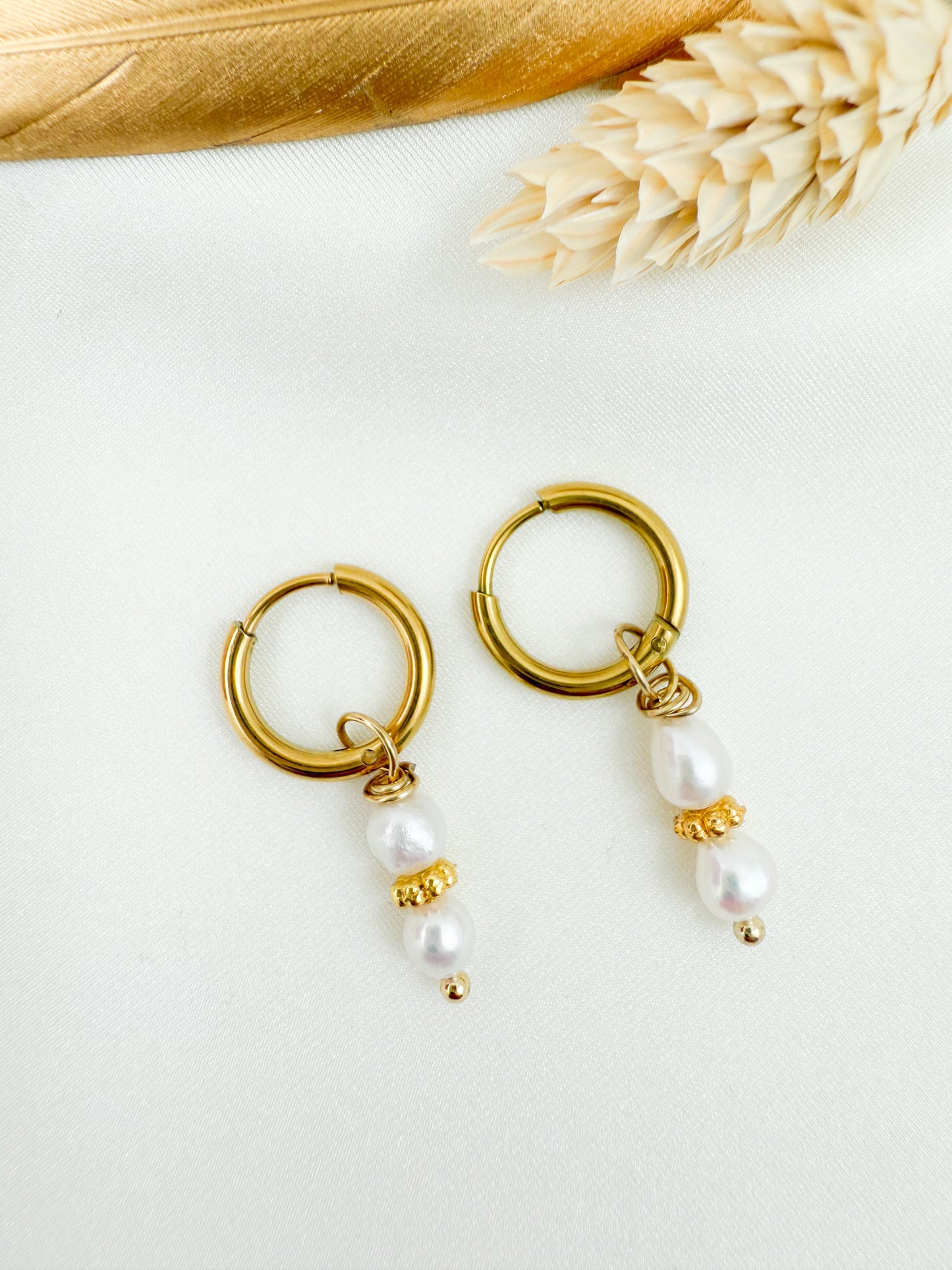 Oorringen pearl