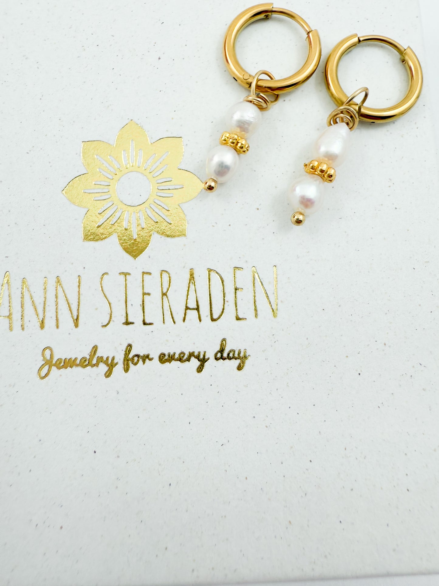 Oorringen pearl