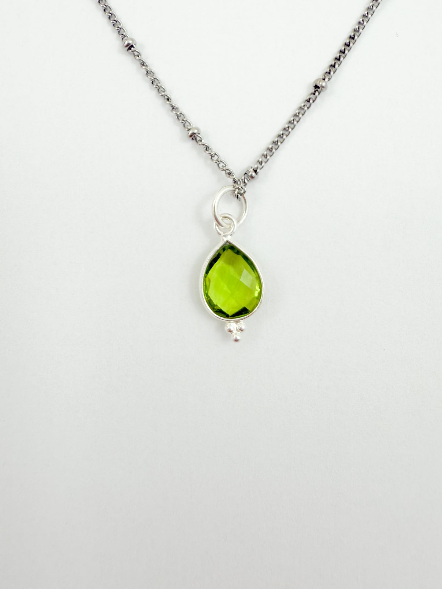 Ketting geboortesteen augustus - zilver