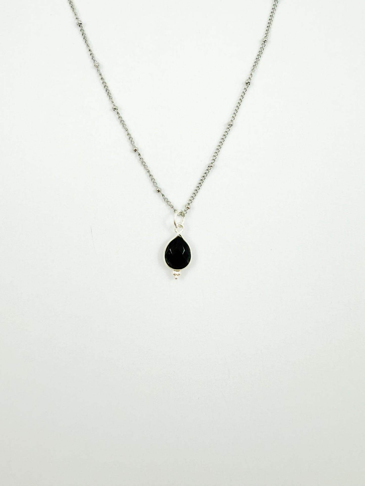 Ketting geboortesteen januari- zilver