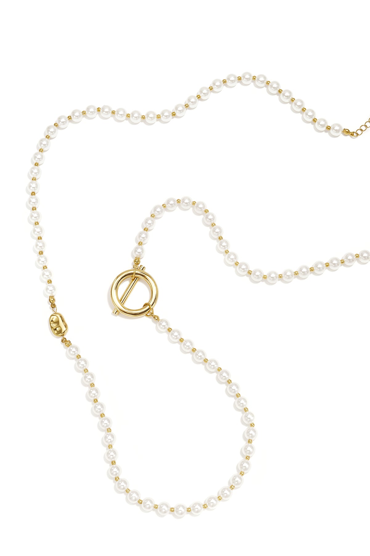 Imitatieparel lange ketting kralen eenvoudige dagelijkse serie dames sieraden