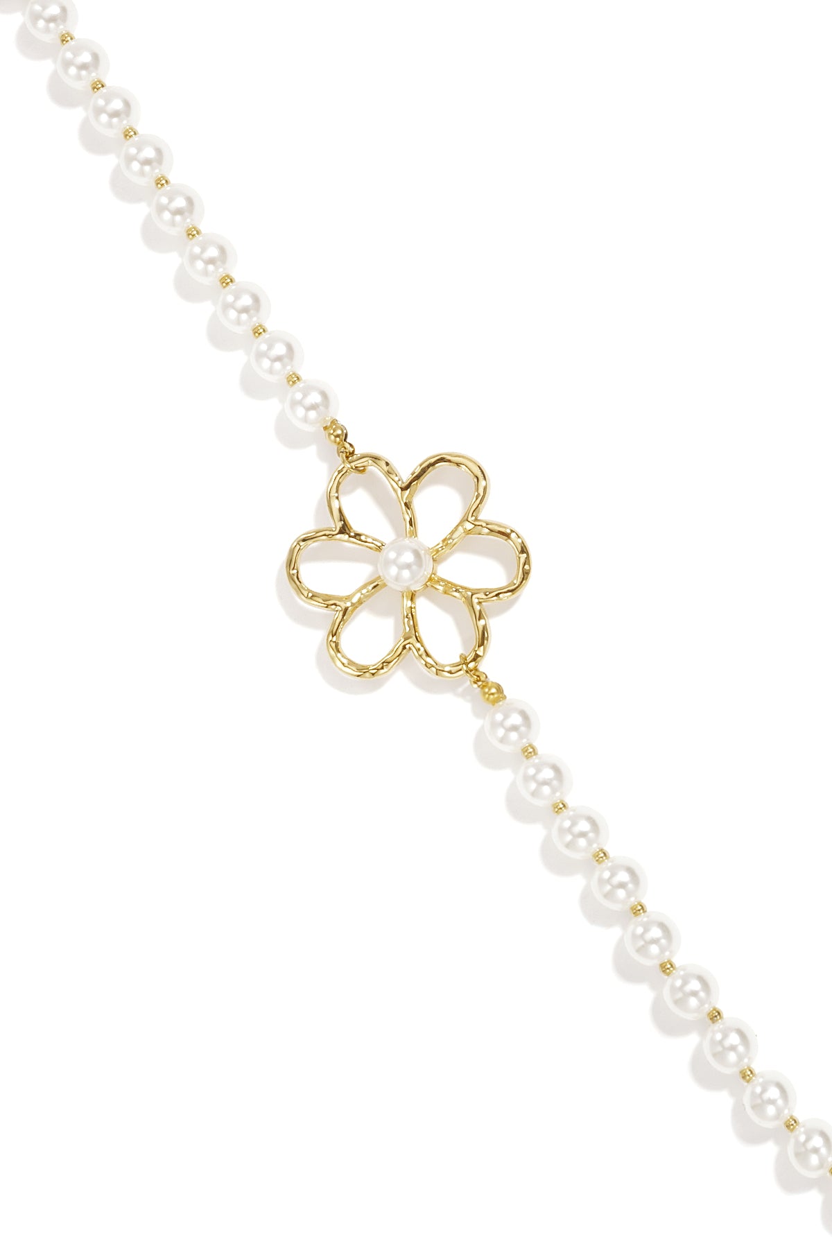 Imitatieparel lange kettingen met bloemmotief, zoete en eenvoudige dagelijkse serie, dames sieraden