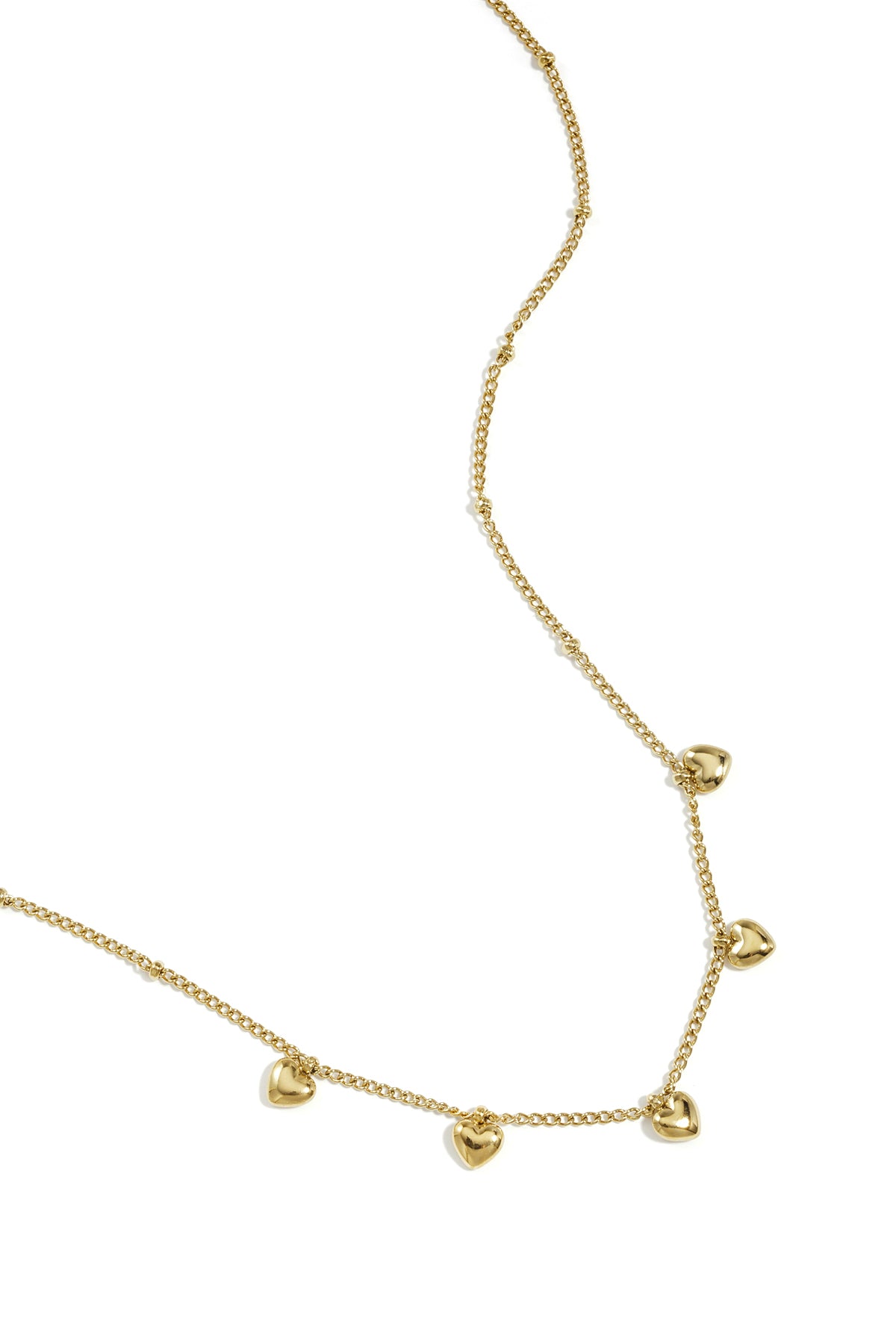 Minimalistische ketting met kleine hartjes