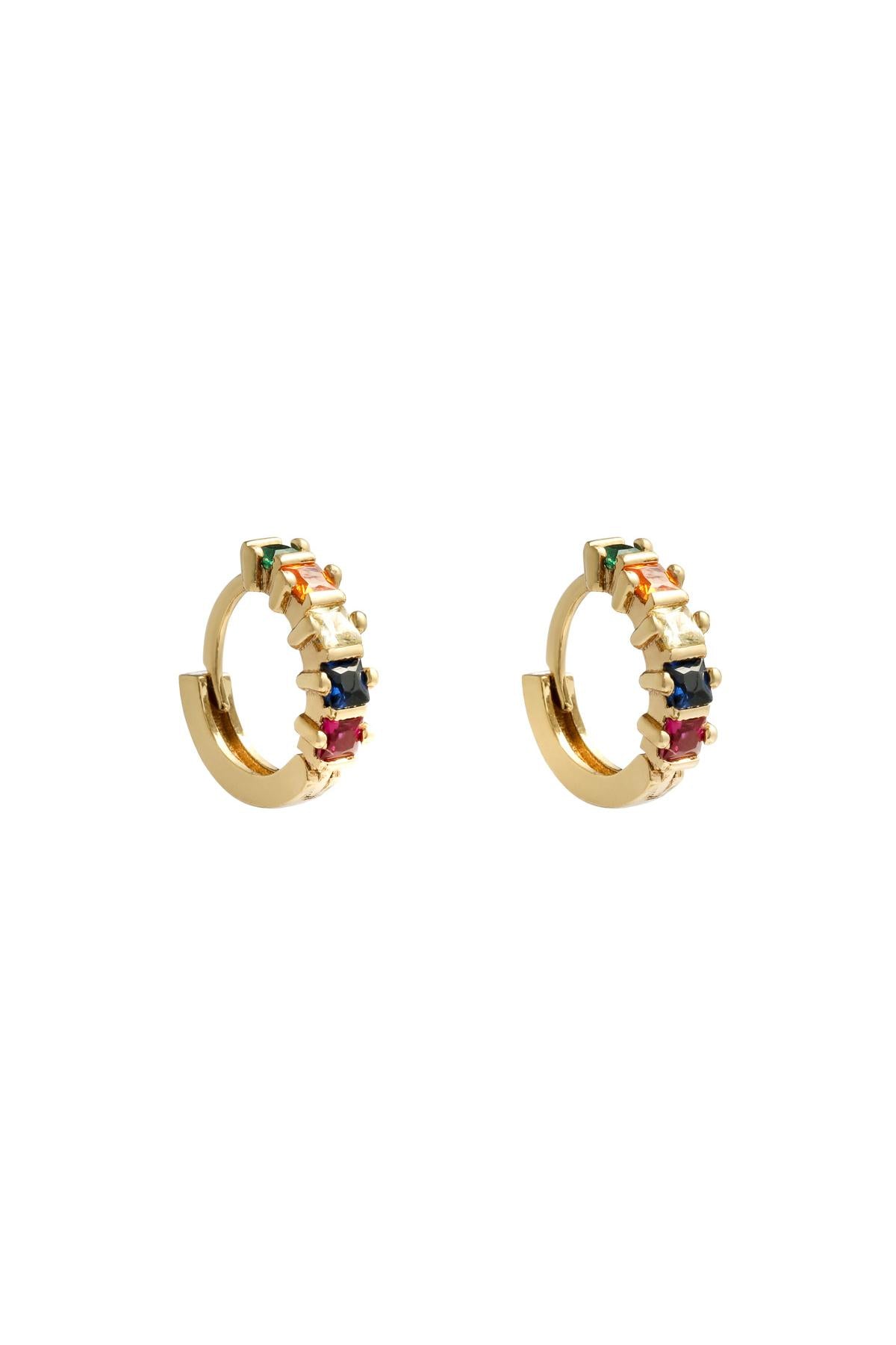 Oorbellen Little Sunset Goud kleur Koper