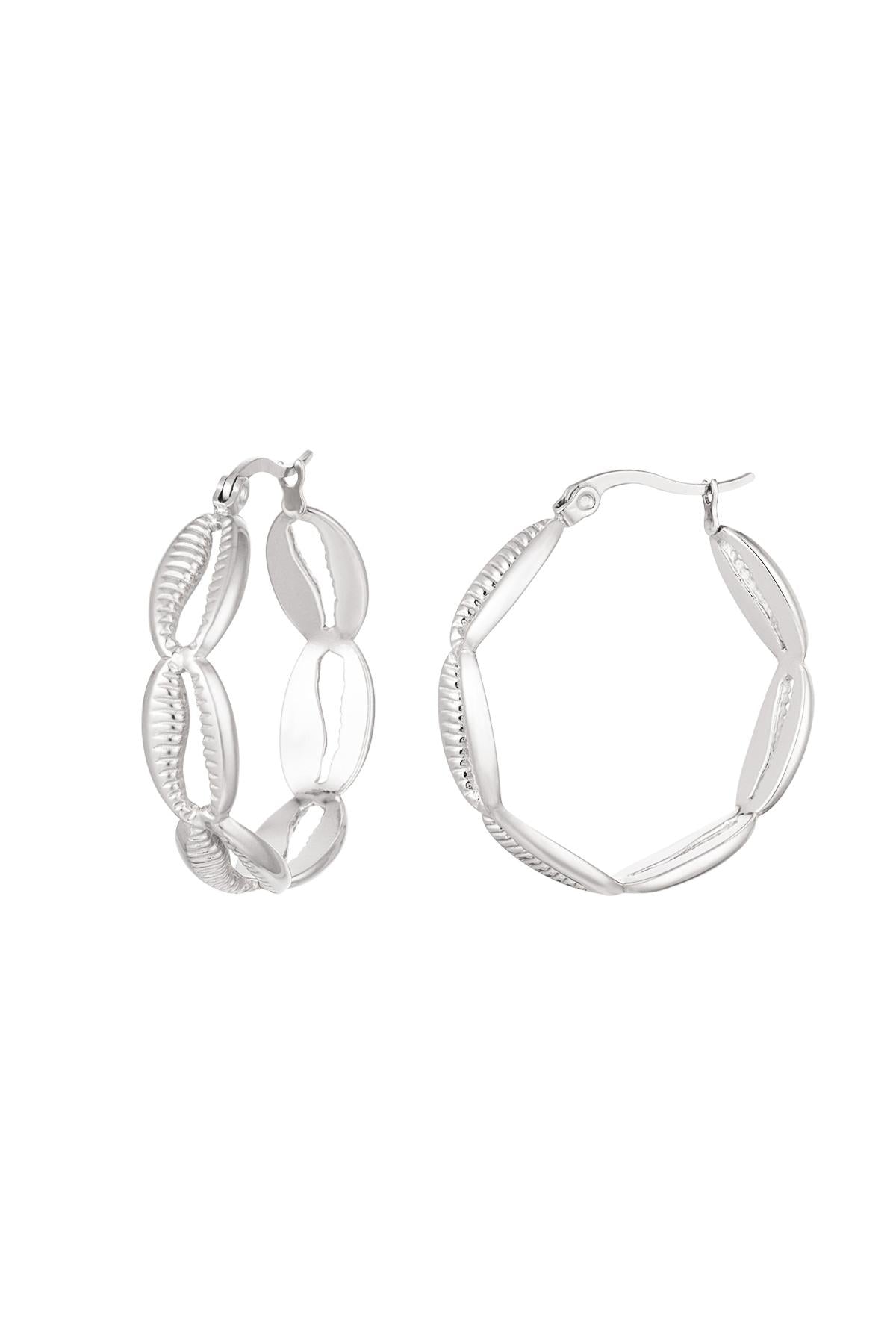 Oorbellen schelpenlook Goud kleur Stainless Steel