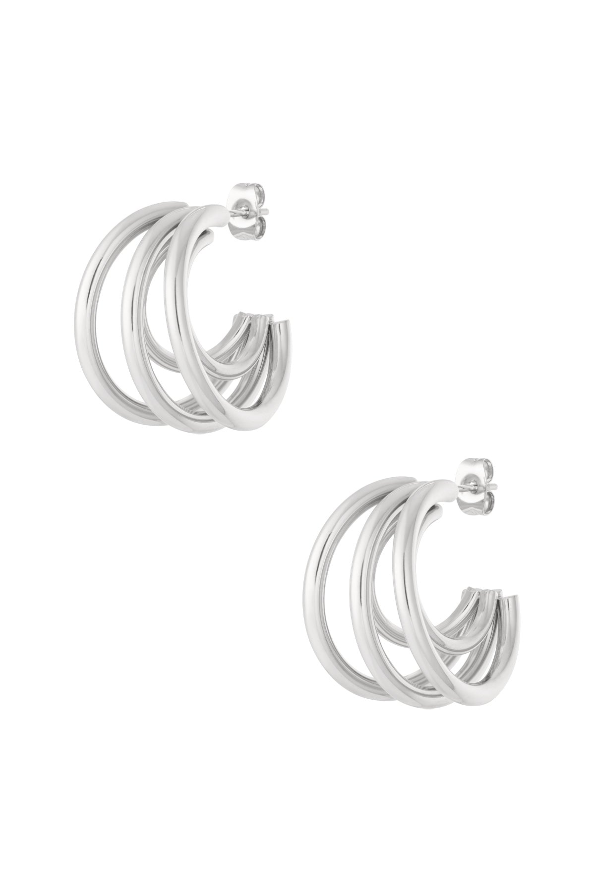 Oorbellen van roestvrij staal, geometrisch, casual, dagelijks, eenvoudig, serie, damessieraden