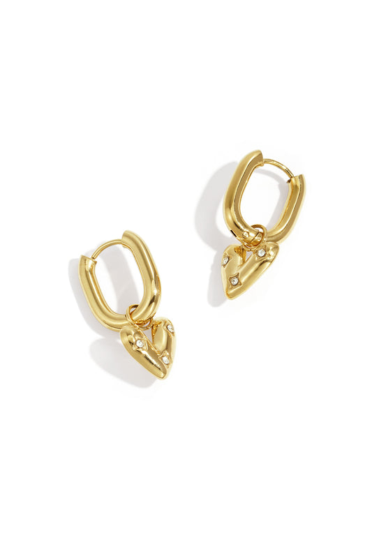 Stainless Steel Drop Earrings Heart Casual Daily Simple Series Women's jewelry