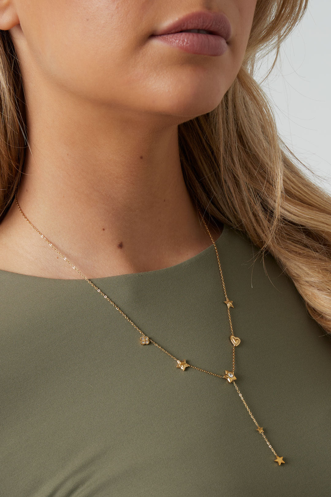 Roestvrijstalen hangerkettingen Star Casual Daily Simple Series Damessieraden